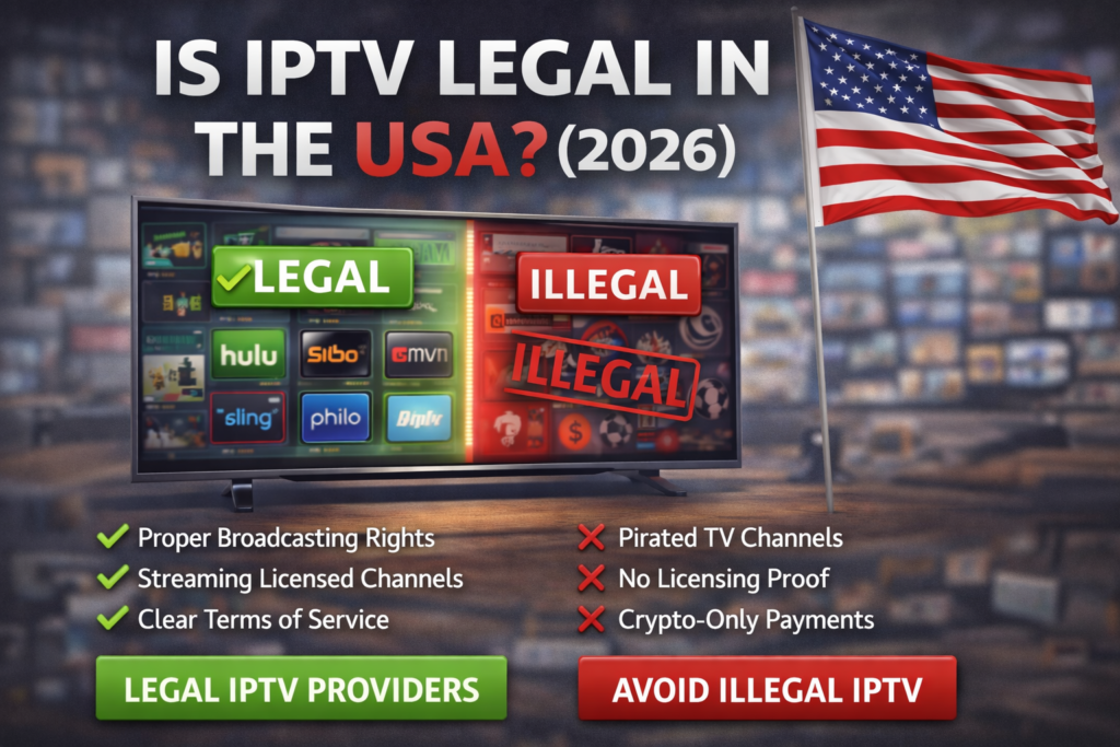 Is IPTV legal in the USA in 2026? Legal IPTV services explained