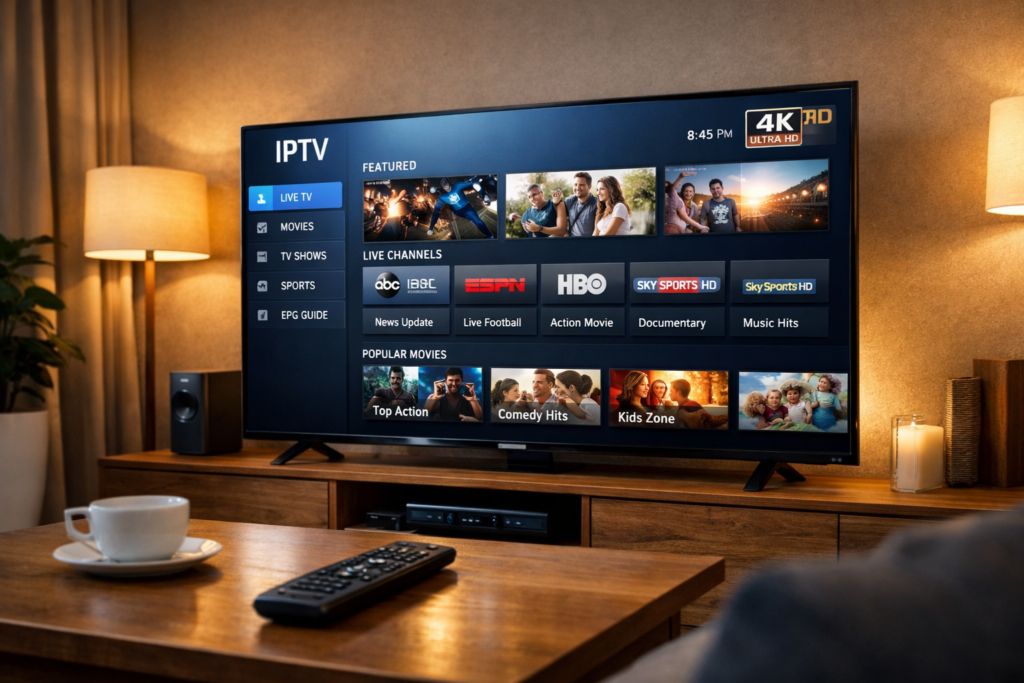best iptv subscription plans 2026 comparison dashboard on smart tv
